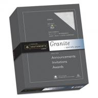Southworth - Granite Specialty Paper, Gray, 24 lbs., 8-1/2 x 11, 25% Cotton - 500/Box