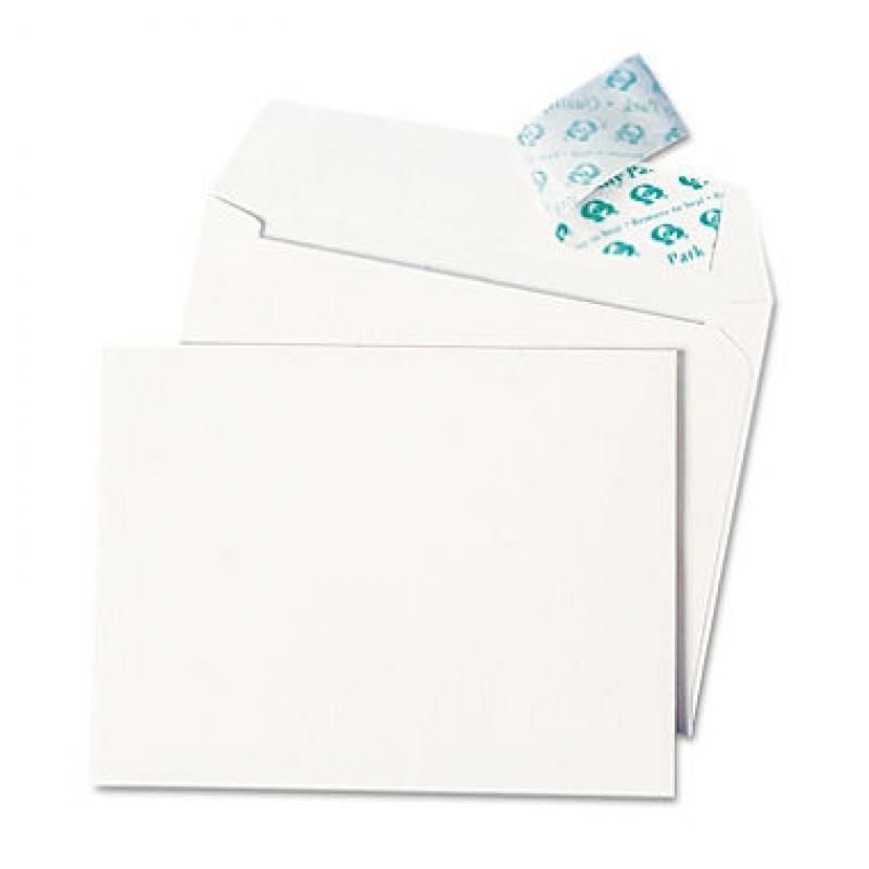 Quality Park - Greeting Card/Invitation Envelope, Contemporary, Redi-Strip,#51/2, White - 100/Box