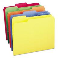 Smead 1/3 Cut Assorted Positions File Folders, Letter, 100ct. Select Color