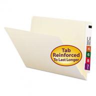 Smead Two-Ply Shelf Folders, End Tab, Legal, Manila, 100ct.