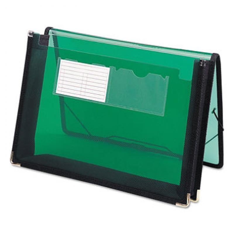Smead 2 1/4" Poly Expansion Wallet, Letter, Translucent Green