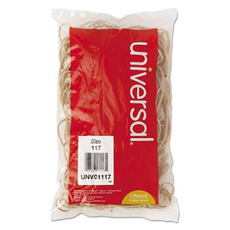 Universal Rubber Bands, Size 117, 7" x 1/8", 210ct./1lb Pack
