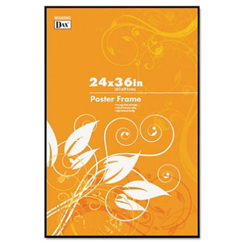 DAX - Coloredge Poster Frame with Clear Plastic Window, 24 x 36 - Clear Face/Black Border