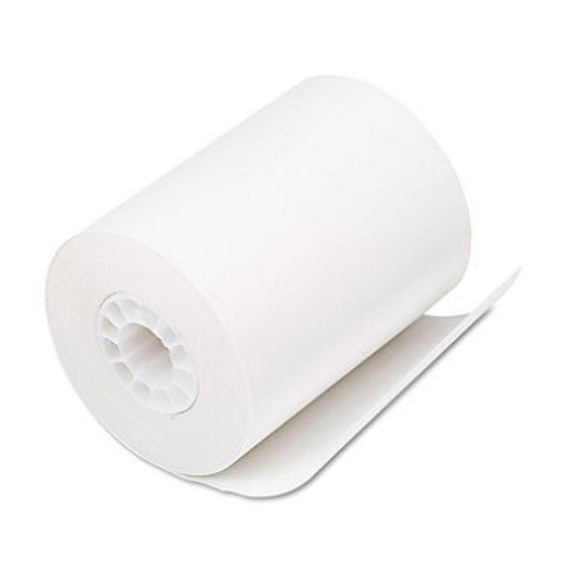 PM Company - Single-Ply Thermal Cash Register/POS Rolls, 2-1/4" x 80 ft., White - 50/Carton