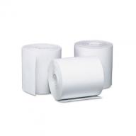 PM Company Single-Ply Thermal Cash Register/POS Rolls, 3-1/8" x 119 ft., White - 50/Carton
