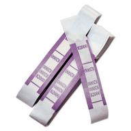 PM Company® Self-Adhesive Violet Currency Bands