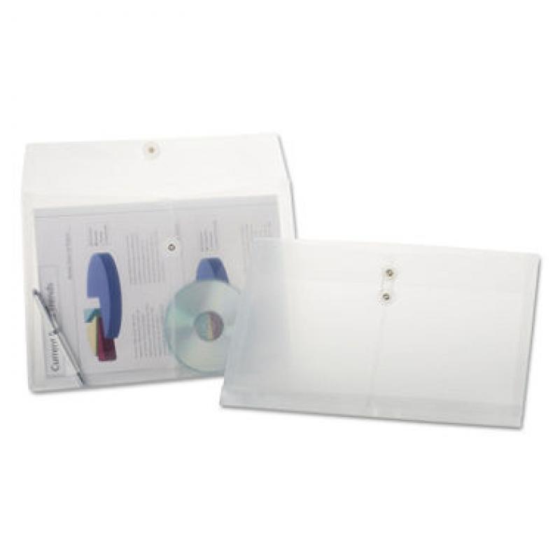 Pendaflex - Expandable Poly String & Button Booklet Envelope, Clear - Legal