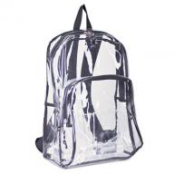 Eastsport - Backpack, PVC Plastic, 12 1/2 x 5 1/2 x 17 1/2 - Clear/Black
