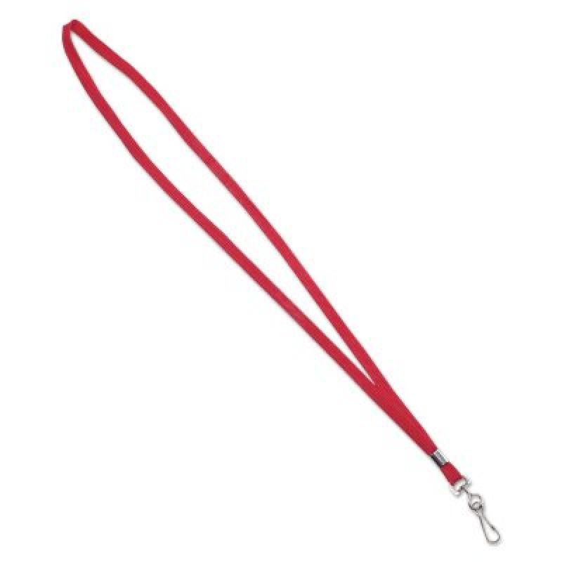 36" Neck Lanyard for Badges, J-Hook Style, 24 per box - Choose Color RED