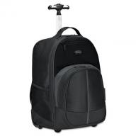 Targus - Compact Rolling Backpack, 19 1/3 x 7 1/2 x 13 4/10, Polyester - Black