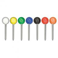 Gem Map Tacks, Plastic, Assorted Colors, 3/8", 100 per Box