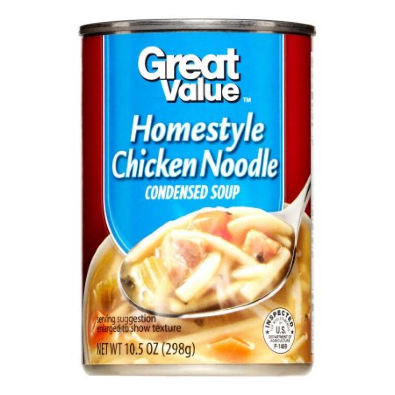 Great Value Chicken Noodle Homestyle Soup, 10.5 oz