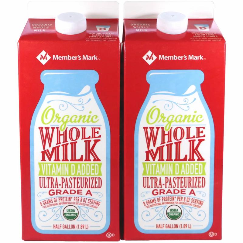 Member&#039;s Mark Organic Whole Milk (64 fl. oz., 2 pk.)