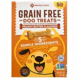 Member's Mark Grain-Free Dog Treat Biscuits, Peanut Butter Flavored (5 lbs.)