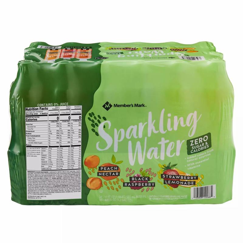 Member's Mark Sparkling Water Variety Pack (17oz / 24pk)