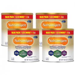 Nutramigen Hypoallergenic Infant Formula Powder with Iron (19.8 oz., 4 pk.)