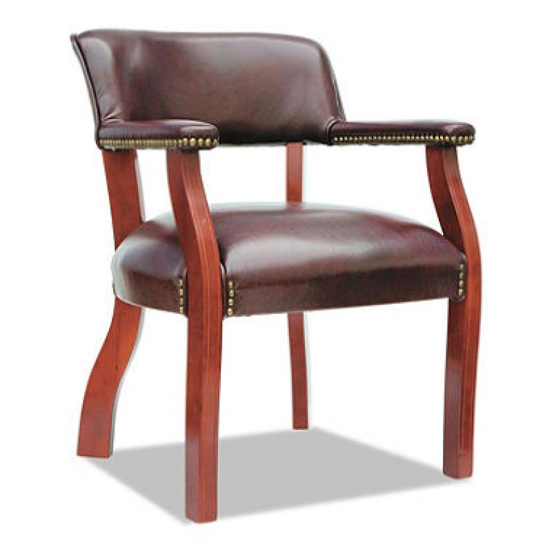 Alera Traditional Series Guest Arm Chair, Mahogany