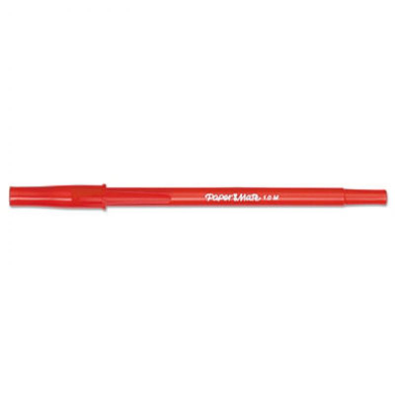 Paper Mate - Ballpoint Stick Pen, Red Ink, Medium - 12 Pens