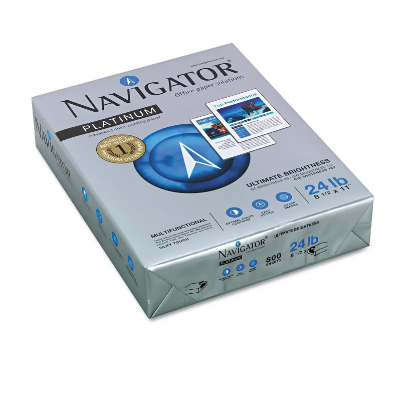Navigator - Platinum Paper, 99 Brightness, 8-1/2 x 11, White - 2500/Carton