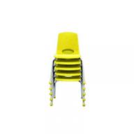 ECR4Kids 14" Stack Chair Select Color - 6 pack yellow