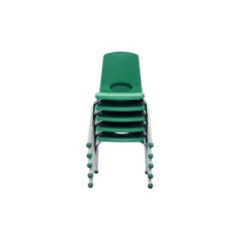 ECR4Kids 14" Stack Chair Select Color - 6 pack green