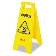 Rubbermaid Floor Sign with Multi-Lingual "Caution"
