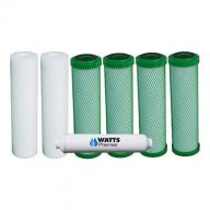 Watts Premier 5-Stage RO Filter Green Block Annual Replacement - 7 pc.
