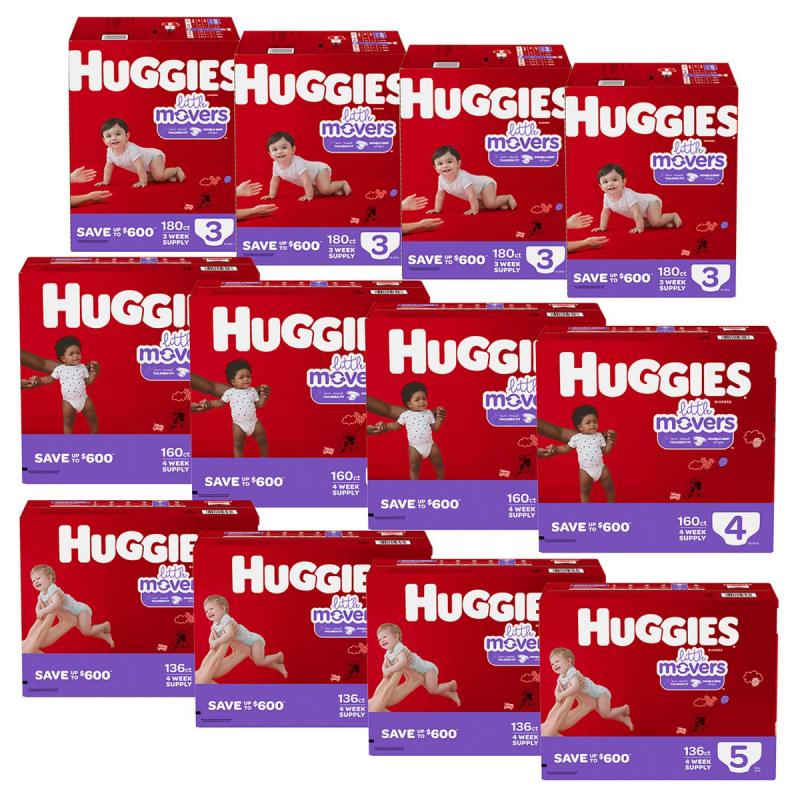 Huggies Little Movers 12-Month Supply Diaper Bundle