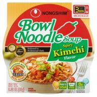 Nongshim Spicy Kimchi Flavor Bowl Noodle Soup, 3.03 oz, 12 count