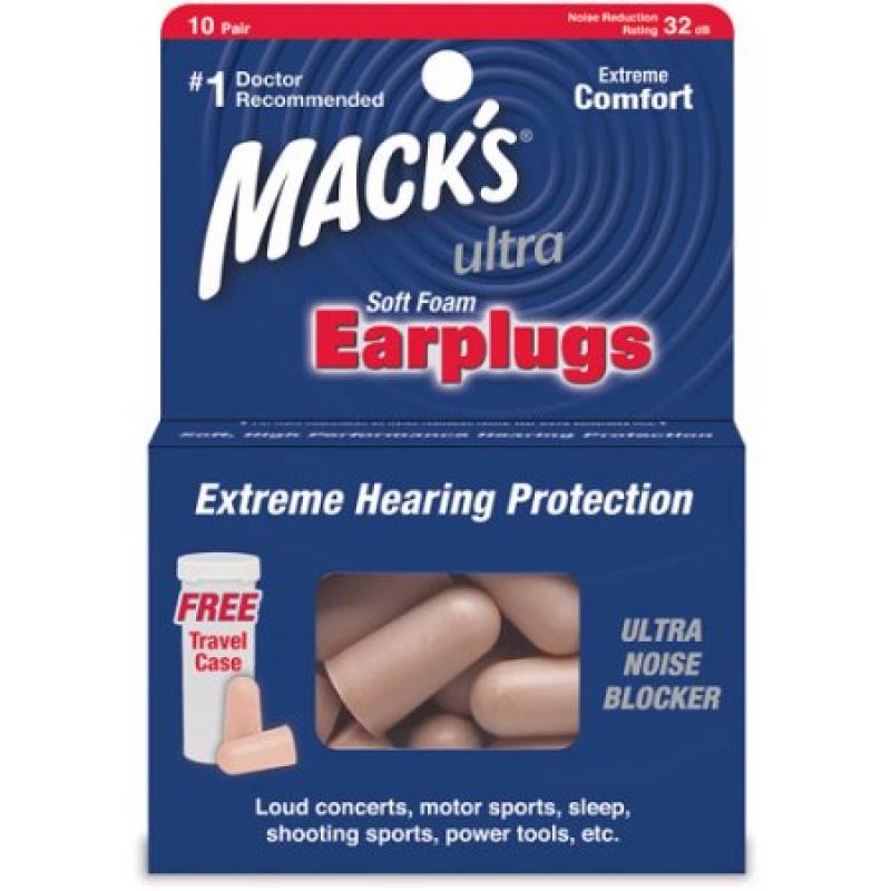 Mack&#039;s Ultra Soft Foam Earplugs, 10 pair