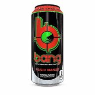 Bang Energy Drink with Super Creatine  Peach Mango 16 fl. oz Qty 6