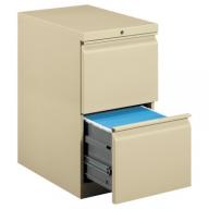 HON 22-7/8" Efficiencies Mobile Pedestal with 2-File Drawers, Select Color putty