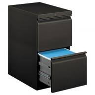 HON 22-7/8" Efficiencies Mobile Pedestal with 2-File Drawers, Select Color black