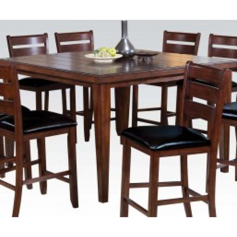 Acme Urbana 7-pc Counter Height Dining Table Set in Cherry