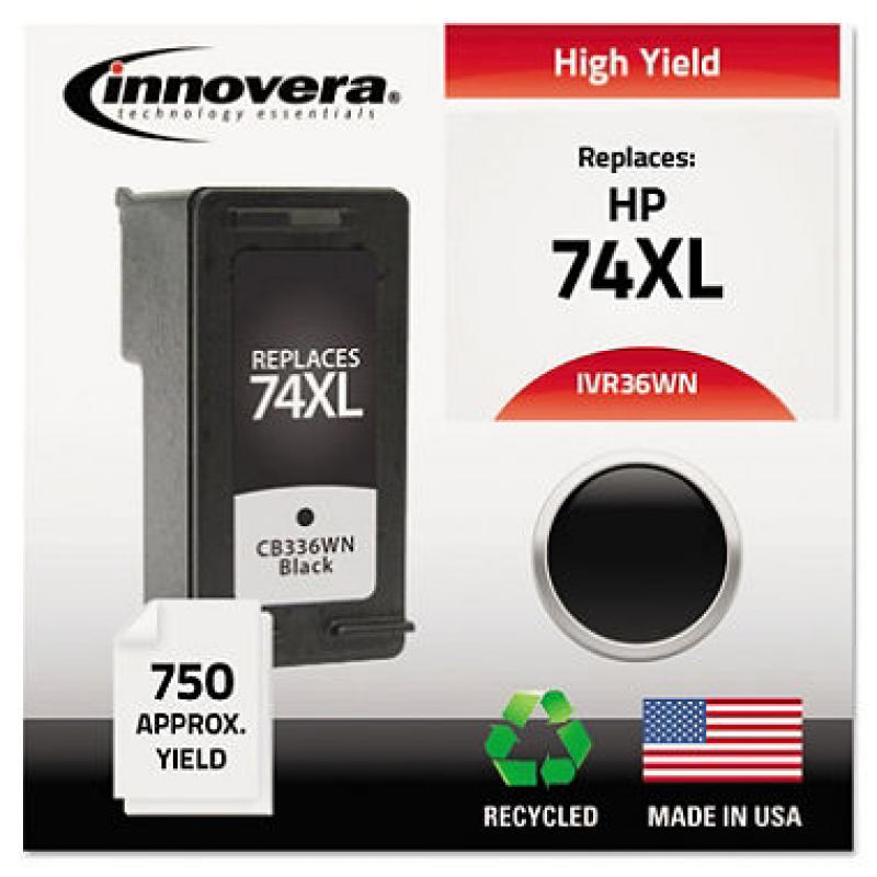 Innovera® Remanufactured CB336WN (74XL) High-Yield Ink, Black
