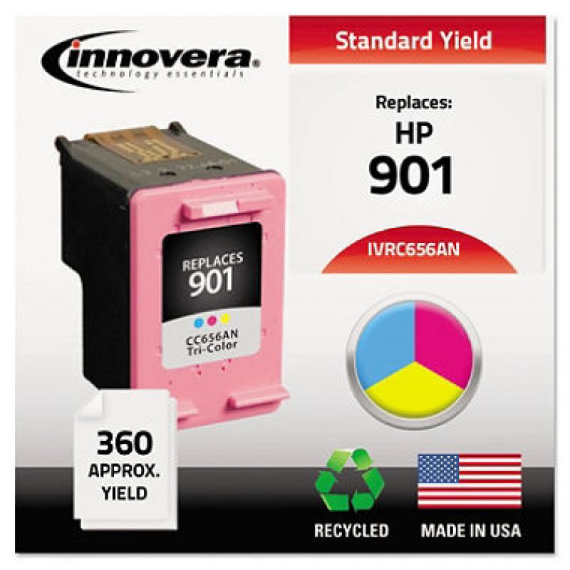 Innovera® Remanufactured CC656AN (901) Ink, 360 Page-Yield, Tri-Color
