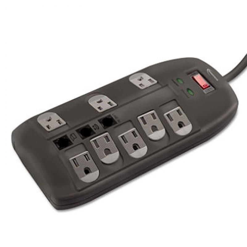 Innovera Surge Protector - 8 Outlets - 6&#039; Cord - Tel/DSL - 2160 Joules