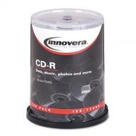 Innovera - CD-R Discs, 700MB/80min, 52x, Spindle, Silver - 100/Pack