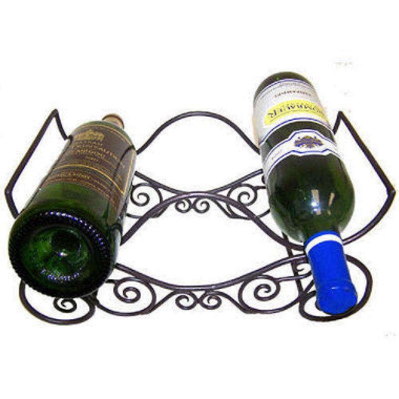 Handcrafted Scroll Wine Bottle Stand