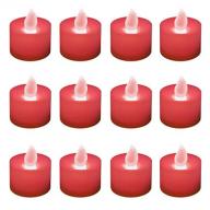 12 ct. LED Flickering Lights Flameless Candles - Red