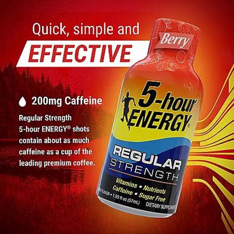 5-hour ENERGY Shot, Regular Strength, Berry 1.93 oz Qty 1
