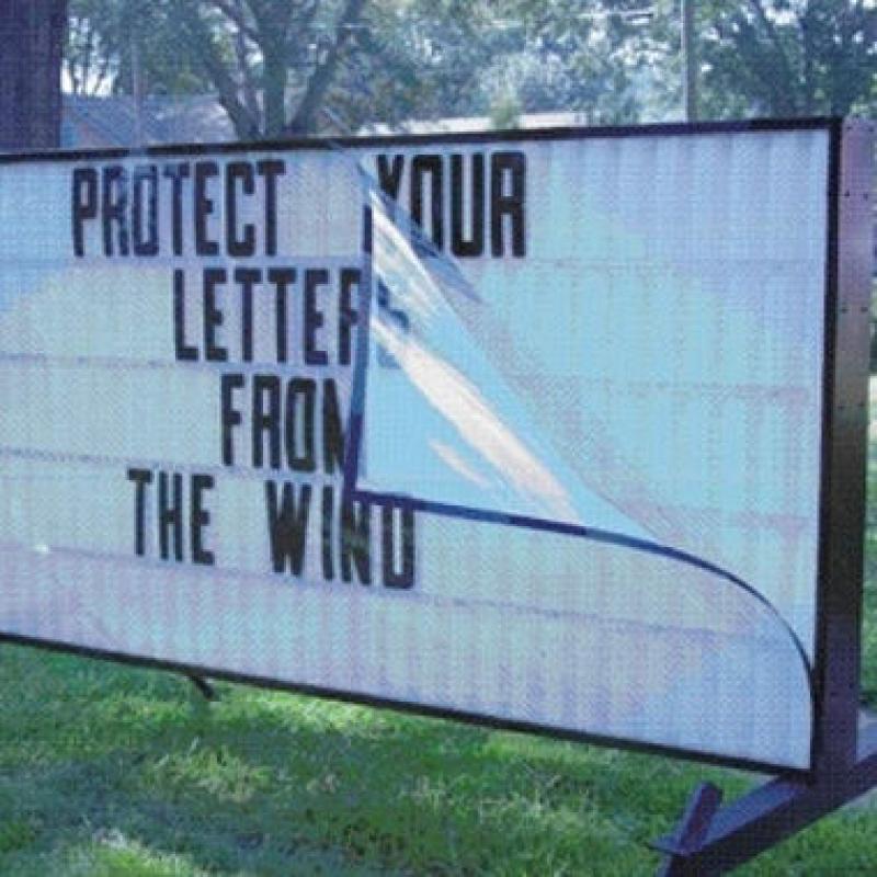 Portable Sign Wind Protector for Use with Outdoor Signs America Lighted Sign