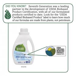 Seventh Generation Natural 2X Concentrate Liquid Laundry Detergent, Free & Clear (33 loads, 50oz.)