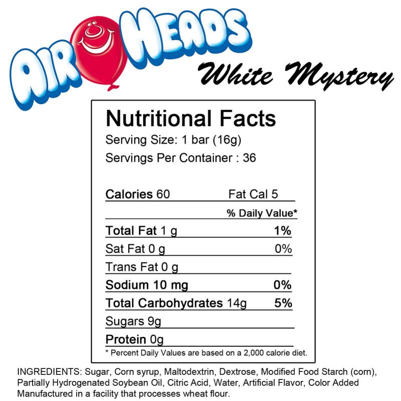 Airheads White Mystery Candy .55 oz. Bar (36 ct.)