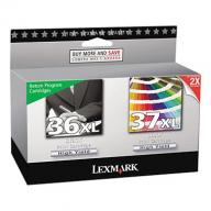 Lexmark - 18C2249 (36XL, 37XL) High-Yield Ink, 500 Page-Yield, 2/Pack - Black and Color