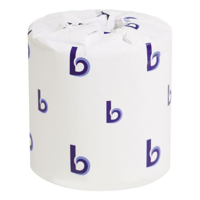 Boardwalk - Bathroom Tissue, 2-Ply, White, Roll Length 156.25&#039; - 500 Sheets/Roll -96 Rolls/Carton Toilet Paper