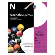 Neenah Bright White Premium Cardstock, 8.5" x 11", 65 lb/176 gsm, White, 96 Brightness, 250 Sheets