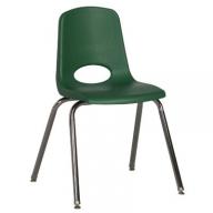 ECR4Kids 18" Adult School Stack Chair, Select Color - 5 pack  green