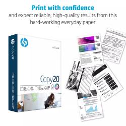 HP Copy20 Printer Paper, 20lb, 8.5x11, 92 Bright, 10 Ream