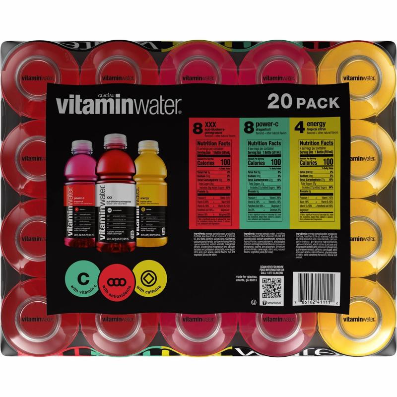 Glaceau Vitaminwater Variety Pack (20 fl. oz., 20 pk.)
